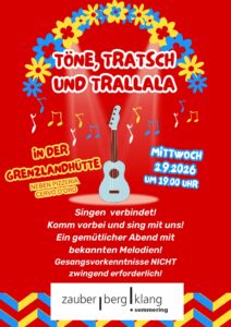 Plakat Töne, Tratsch und Trallala